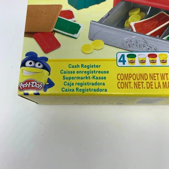 Play-Doh Cash Register Toy 4 Non-Toxic Play-Doh Colors New Sealed Box - Picture 3 of 7